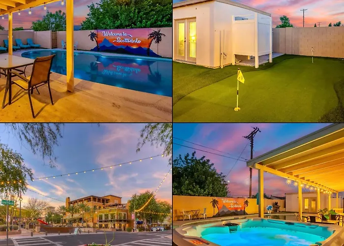 4 Bedroom Vacation With Pool, Hot Tub, And Mini Golf Near Old Town And Dining! Great For Families! Near Airport!
